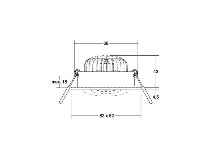 BRUMBERG BB36 LED-Einbau nicht dimmbar weiß, weiß / opal, für Wohn- / Esszimmer, Aluminium, Downlight