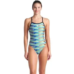 ARENA Damen Schwimmanzug RACING STRIPE SWIMSUIT XCRISS CROSS, Größe 34 in Bunt Bunt
