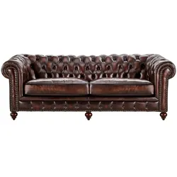 Primo Sofa im Vintagelook Chesterfield ¦ braun ¦ Maße (cm): B: 230 H: 100 T: 80.0