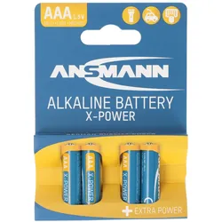 Ansmann X-Power Alkaline Batterie Micro AAA, LR3, 4er Papierblister