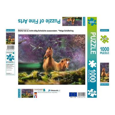 CALVENDO Puzzle Stärke hat es nicht nötig Schwäche auszunutzen. **Helga Schäferling 1000 Teile Lege-Größe 640 x 480 cm Foto-Puzzle Bild von Petra