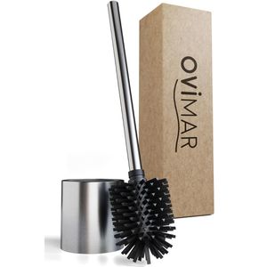 ovimar WC-Bürste Toilettenbürste Trekroner, silber, mit Silikonborsten & Edelstahl-Bürstenhalter