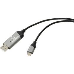 Renkforce Data Link Kabel USB 2.0 USB-C® Stecker, USB-A Stecker 2.00 m Schwarz RF-7116126