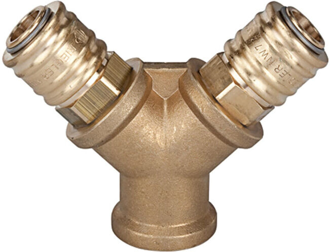 Riegler Distributeur avec 2 raccords à verrouillage rapide NW 7,2, G 1/2 IG (245.38)