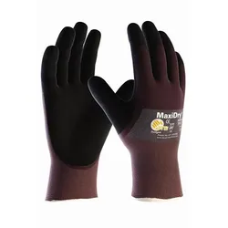 ATG, Schutzhandschuhe, Handschuhe MaxiDry 56-425 Grösse 10 lila/schwarz EN 388 PSA-Kategorie II (10)
