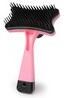 Happy Pet Pantry Self Cleaning Pet Grooming Brush For Dogs & Cats With One Click Hair Release pink