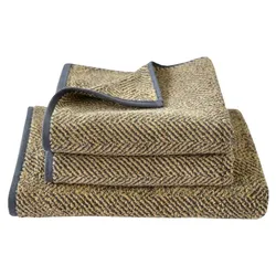 Dyckhoff Frottierserie Golden Shades 'Herringbone' Gold - Gelb (Größe: Handtuch 50 x 100 cm)