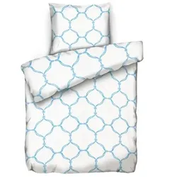 BADIZIO Classic Bettwäsche Porzellan-Optik Mikrofaser Plüsch Einzelbett, 2tlg.