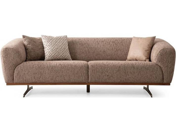 Xlmoebel 3-Sitzer 3-Sitzer Sofa Braun Stil Modern Wohnzimmer bequem komfortabel, 1 Teile