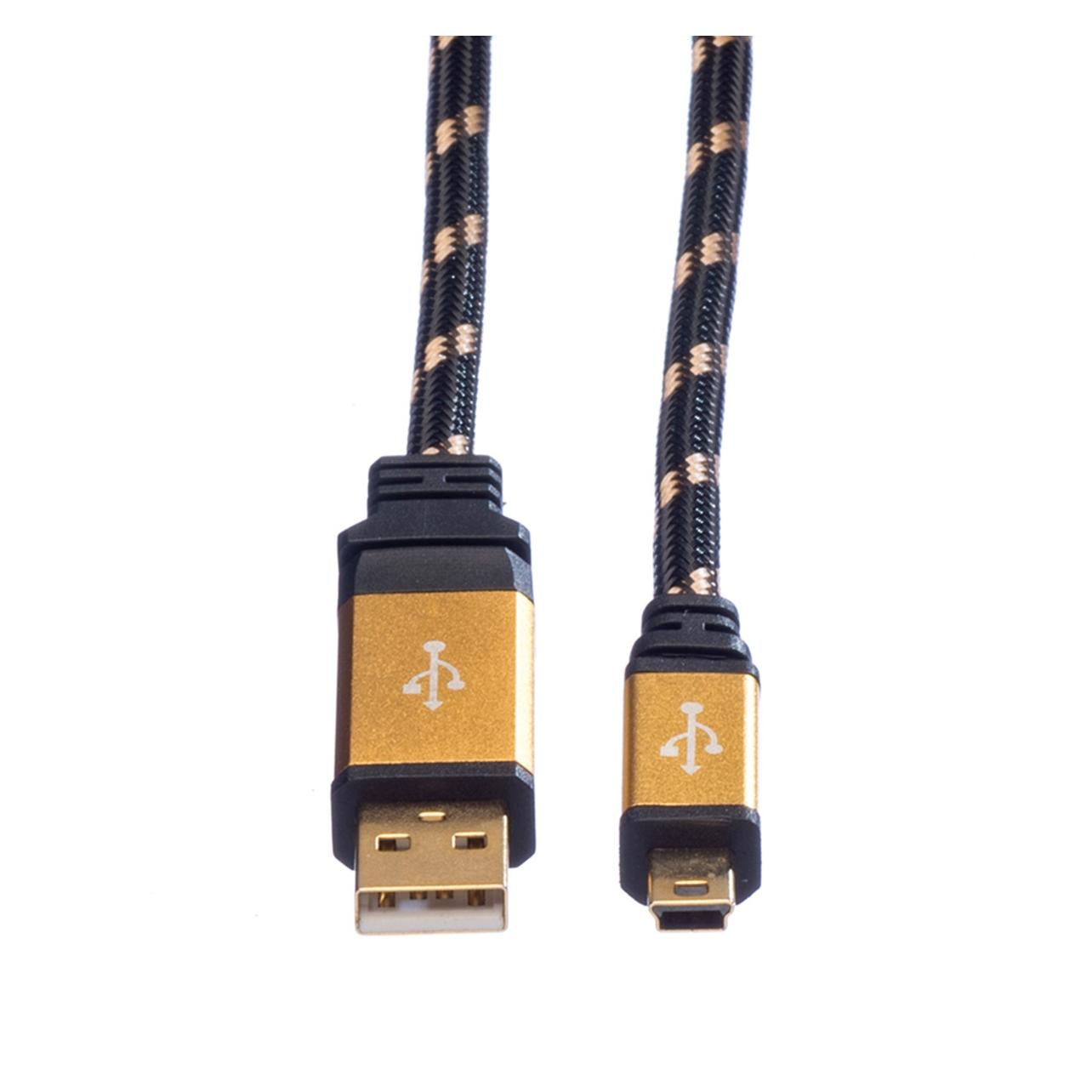 Roline GOLD USB 2.0 Kabel, Typ A (0.80 m, USB 2.0) (11.02.8821)