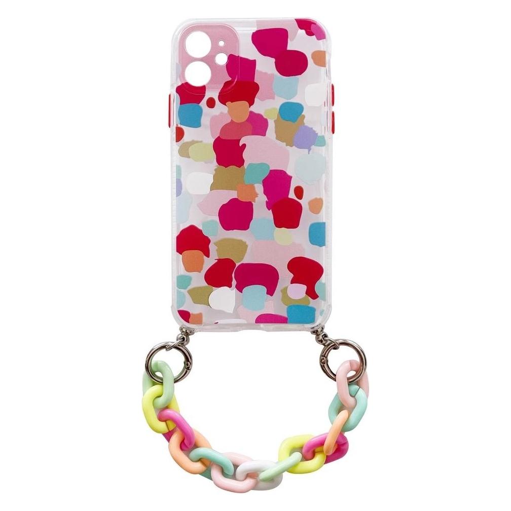 Hurtel Color Chain Case Gel elastisches Etui mit Kette und Anhänger für iPhone XS / iPhone X mehrfarbig (Apple iPhone X, Apple iPhone XS) (1404978613)