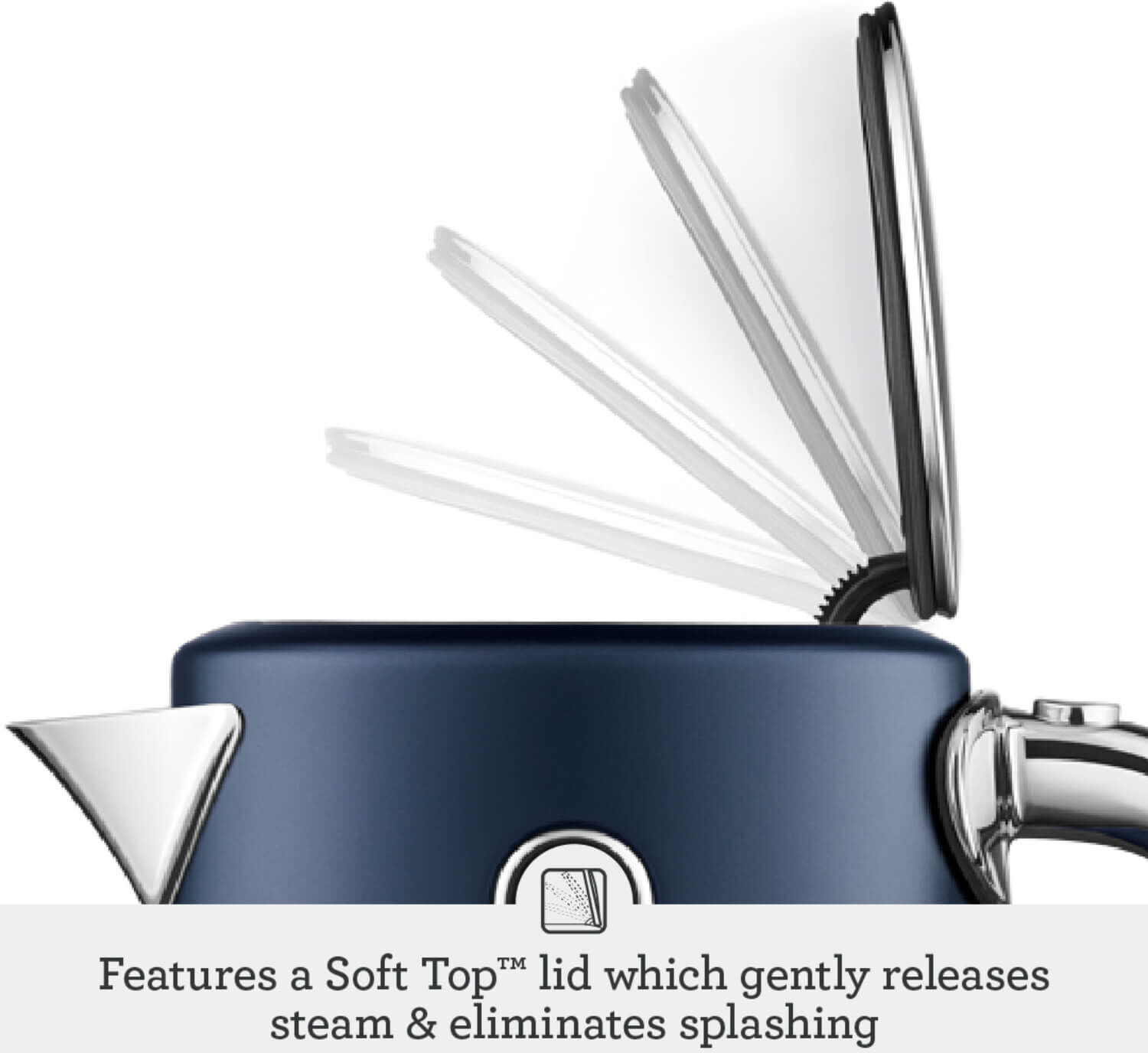 Sage Appliances SKE735DBL Soft Top Luxe Kettle - Damson Blue