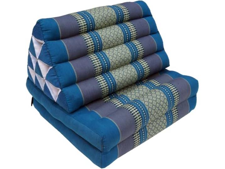 GURU SHOP Thaikissen, Dreieckskissen, Kapok, Tagesbett, türkis/grau