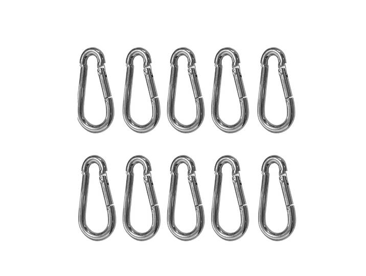 Karabiner Stahl 6 cm 10er Set