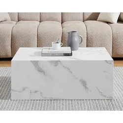 SalesFever »Aston« Couchtisch Marmoroptik weiß