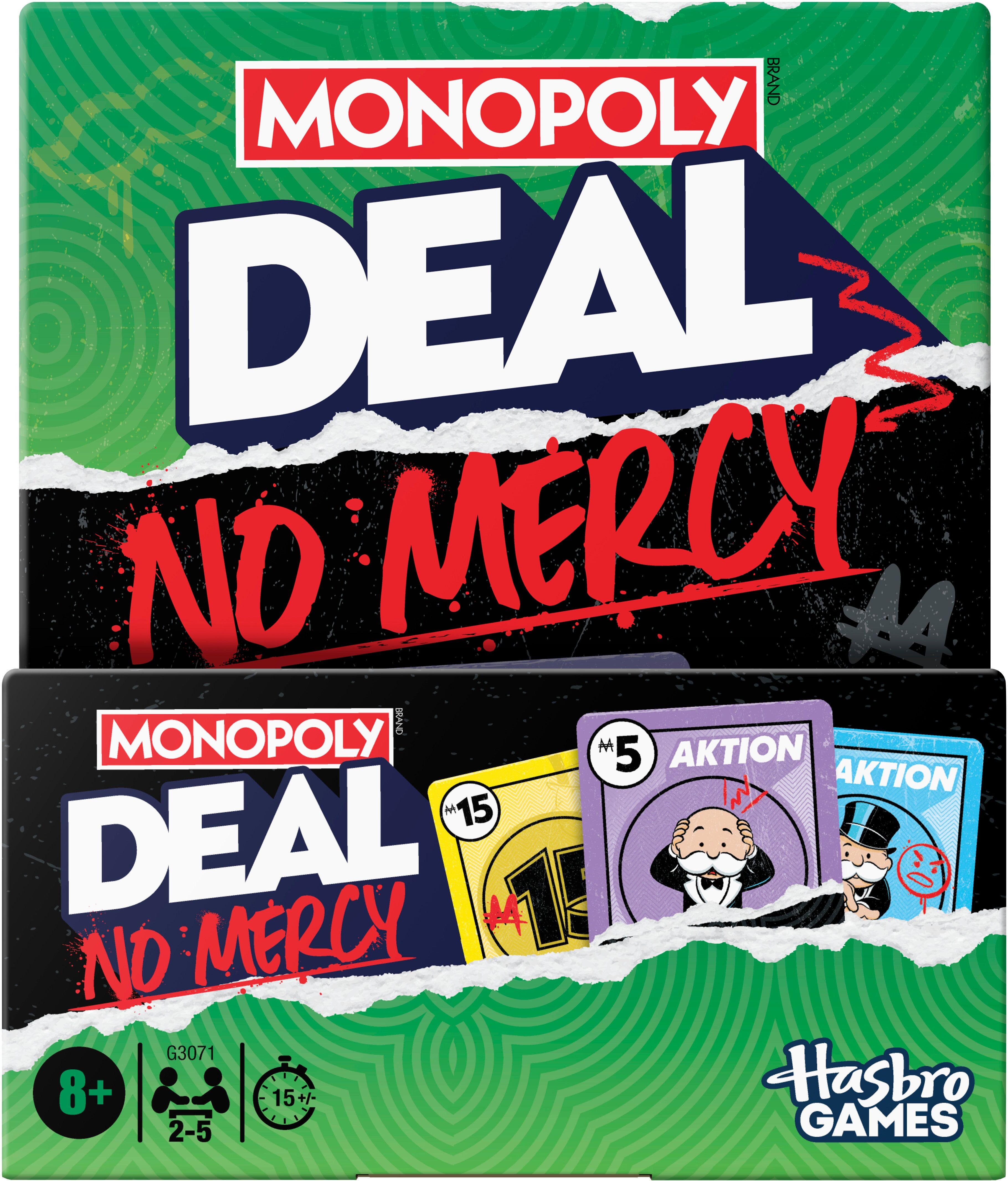 Monopoly Deal No Mercy Official Card Game for 2-10 Players, Ages 8+, by Hasbro