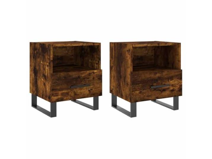 LMTYOENFG Nachttisch 2er Set, Beistelltisch mit Schublade, 40x35x47,5cm Praktisches 2er-Set fürs Schlafzimmer: Mit Schublade, offenem Fach und Eisenfüßen für griffbereite Organisation.