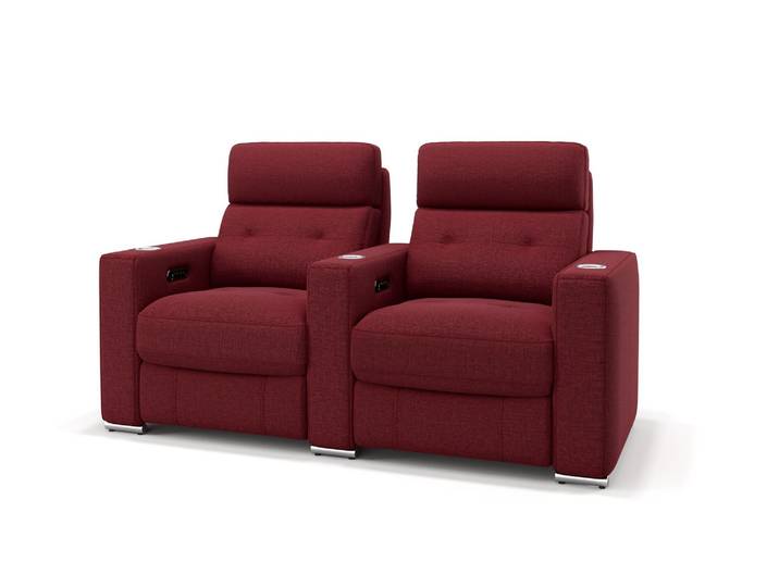 Stoff 2 Sitzer Couch MATERA mit Sitztiefenverstellung