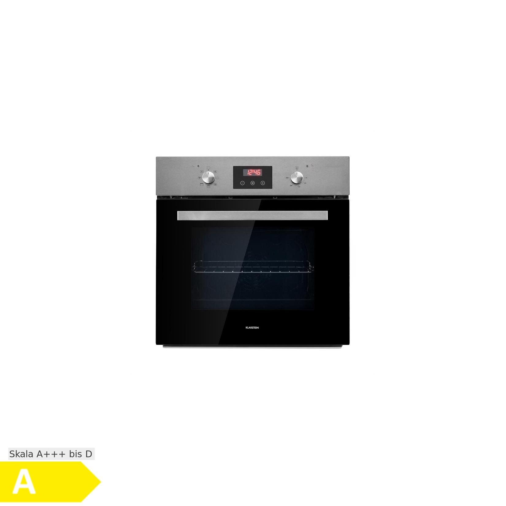 Kalahari Elektrischer Einbaubackofen 2300W 7 Funktionen schwarz