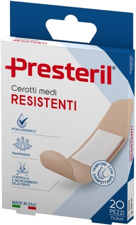 Corman Presteril Cerotti Resistenti Medi 7x2 Cm - 20 Pezzi