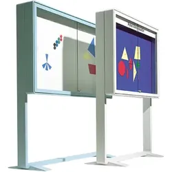 Aluvitrine Modell W2, Klettenstoff