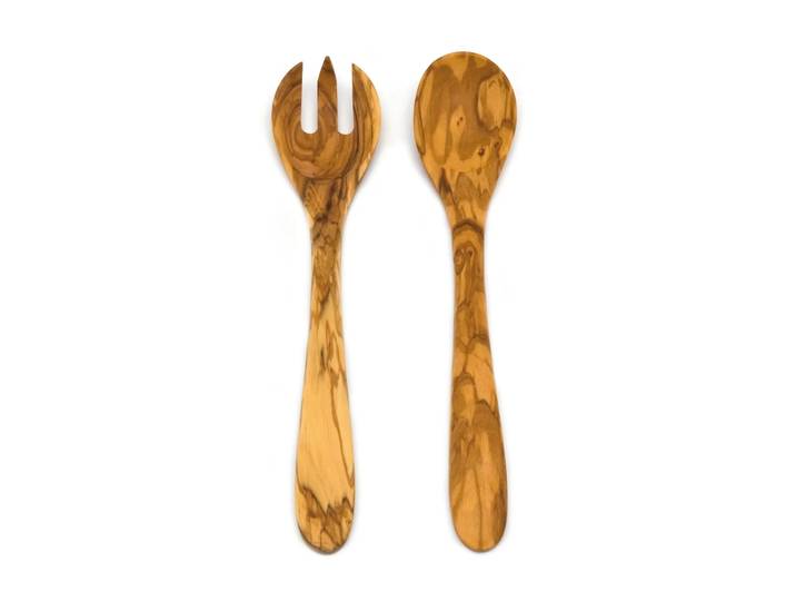 Heirol Couverts à salade Heirol en bois d olivier 2 pièces 30 cm'
