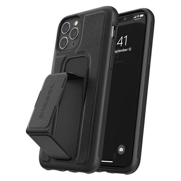 Diesel Grip Case Leather Look iPhone 12/12 Pro czarny/black 42534 (Apple iPhone 12) (42534)