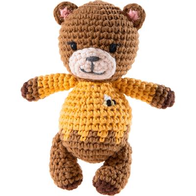 Kuscheltier HEUNEC "Crochi, Häkel-Freund Bär", braun, Plüschfiguren, KinderH:15cm, Kuscheltier, H:15cm