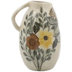 Chic Antique Steingut Kanne mit Blumenmotiv, H25/Ø 17 cm