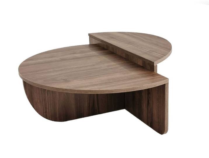 Table basse panneau de particule naturel foncé