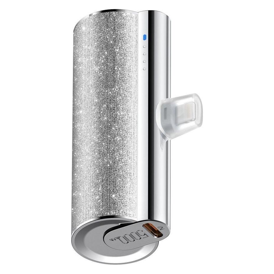 Veger Powerbank PlugOn (W0573) 5000 mAh Srebrny (5000 mAh, 12 W, 18.50 Wh) (48837475)