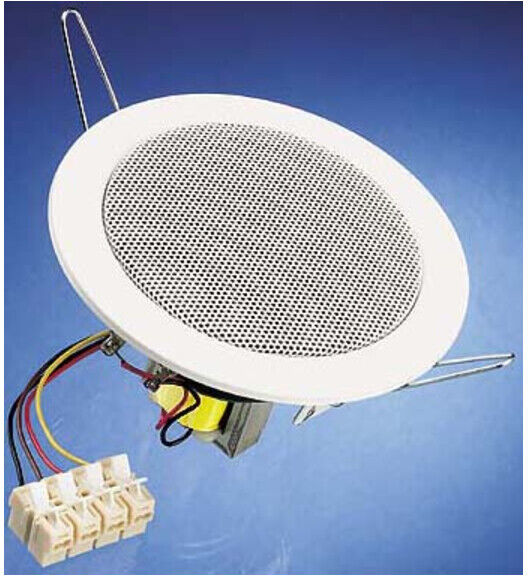 Visaton Haut-parleur encastrable plafond 10 cm RAL9010 DL 10 - 100V (50111)