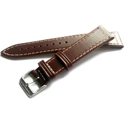Hamilton Leder mit weißer Kontrastnaht Khaki Field 20mm Khaki Field King Auto H690.704.204 - braun