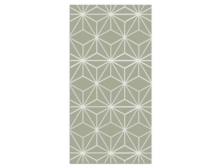 Tapis vinyle lignes d'étoiles vertes 60x200cm