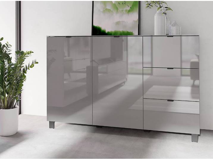 Enfilade 165 x 105 x 53cm Gris/Gris