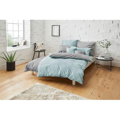 Wendebettwäsche BRUNO BANANI "Merlin in Gr. 135x200 oder 155x220 cm", blau (blau, hellgrau), B/L: 135cm x 200cm, 1 Stk., 1 Stk., Linon, B/L: 80cm x 40cm, 2, Linon, Obermaterial: 100% Baumwolle, Bettwäsche, Wendebettwäsche, Baumwollbettwäsche,...