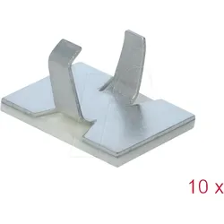 DELOCK 60183 - Kabelklemme, selbstklebend, Aluminium, 10er Set