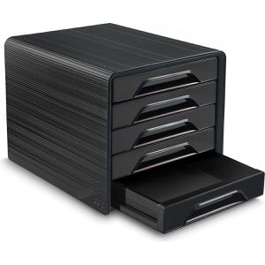 cep Schubladenbox 7-111, Smoove Confort, A4, 5 Fächer, Kunststoff, geschlossen, schwarz