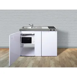 Stengel Küchen Kitchenline MKM 120 weiß - Glaskeramikkochfeld links