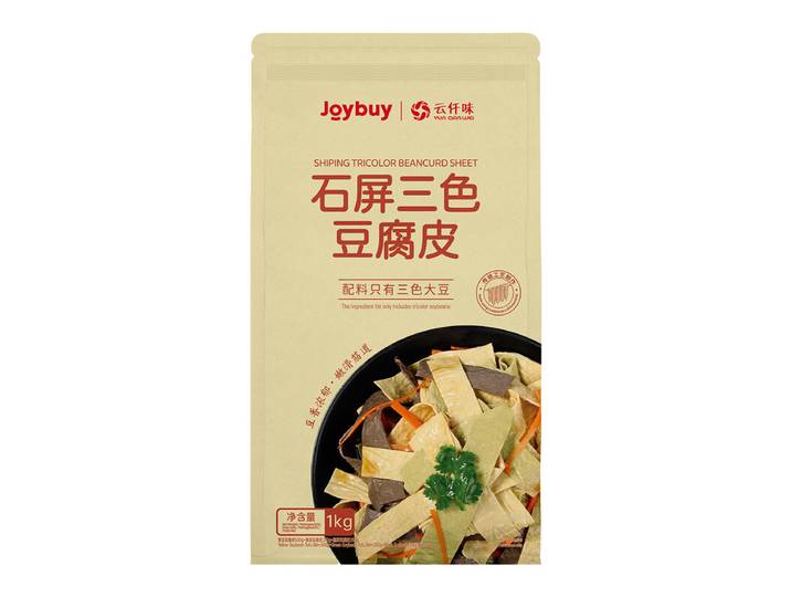 YUN QIAN WEI Shiping Peau de tofu aux trois couleurs Lot économique 1000 g