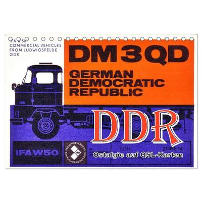 DDR - Ostalgie auf QSL-Karten (Tischkalender 2026 DIN A5 quer), CALVENDO Monatskalender