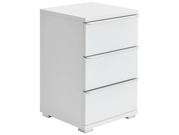 Moderano Nachttisch, Weiss, Kunststoff, 3 Schublade(n) Schubladen, 40x62x40 cm, Lga, BQ - Bündnis für Qualität, Made in Germany, Typenauswahl, Schlafzimmer, Nachttische