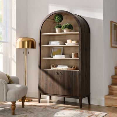 Modway "Nolan 74"" Arched Display Cabinet Bookshelf"