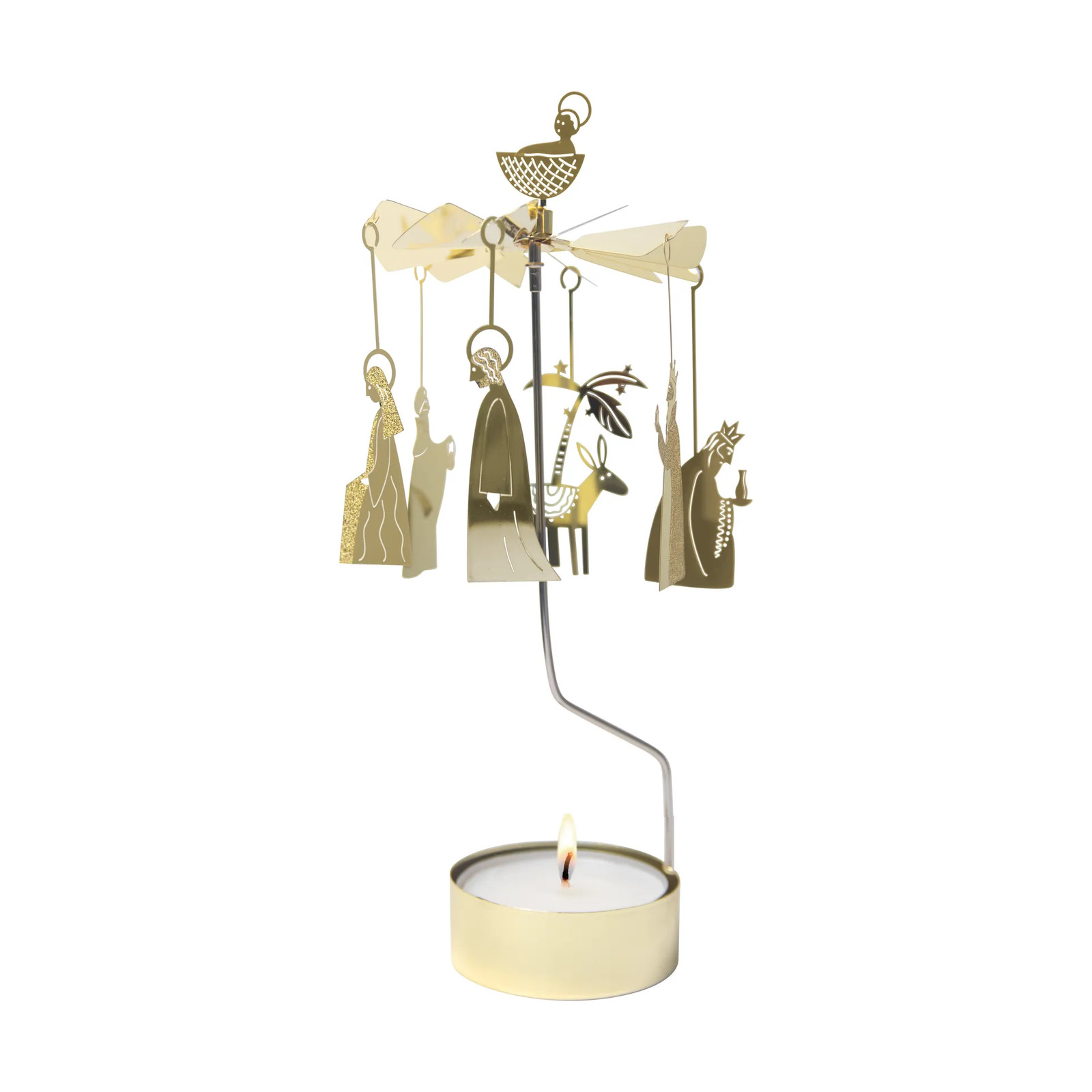 Pluto Design Crib Family Theelicht Carrousel Goud