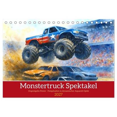 Monstertruck Spektakel (Tischkalender 2027 DIN A5 quer), CALVENDO Monatskalender