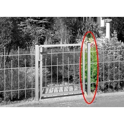 Zaunsystem Madrid Klobenpfosten für Einzeltor-anthrazit metallic-1550 mm-1000 mm
