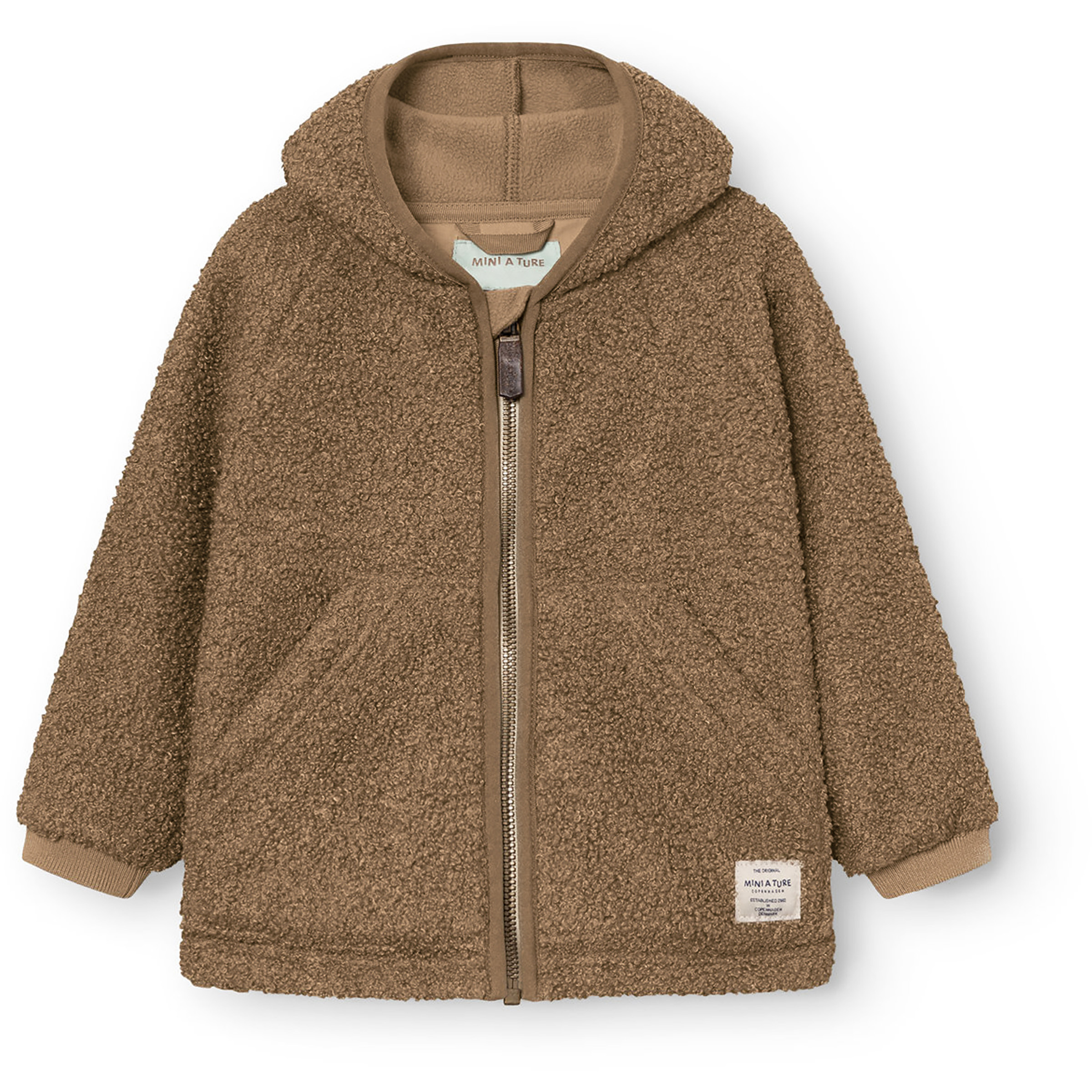 Mini A Ture Matliff Teddyfleece Kinder Fleecejacke braun Größe 104 Lifestyle Isolierend