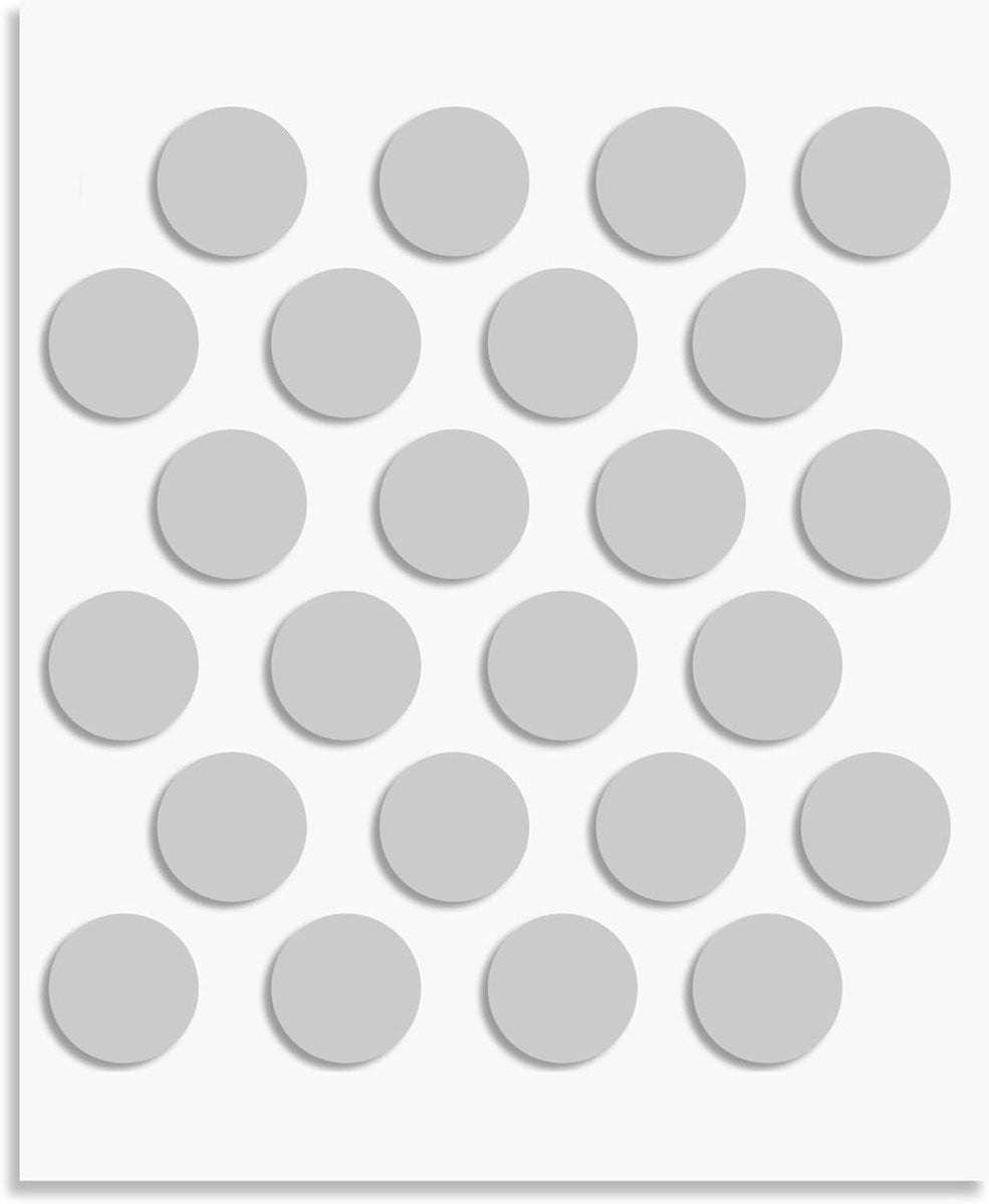 Schroefgat Stickers Grijs - Waterbestendige PVC Afdekdoppen voor Meubels - 20 mm