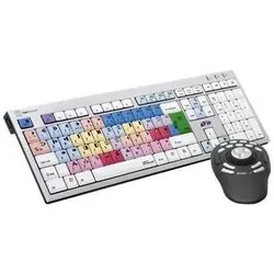 Logickeyboard Avid NewsCutter dt. (PC/Slim) (DE, Kabelgebunden), Tastatur, Silber