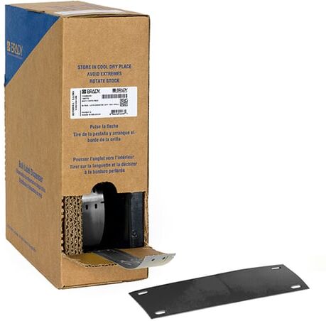 Brady BM-25x75-7643-BK etiquetas de poliuretano pretas 25 mm x 75 mm